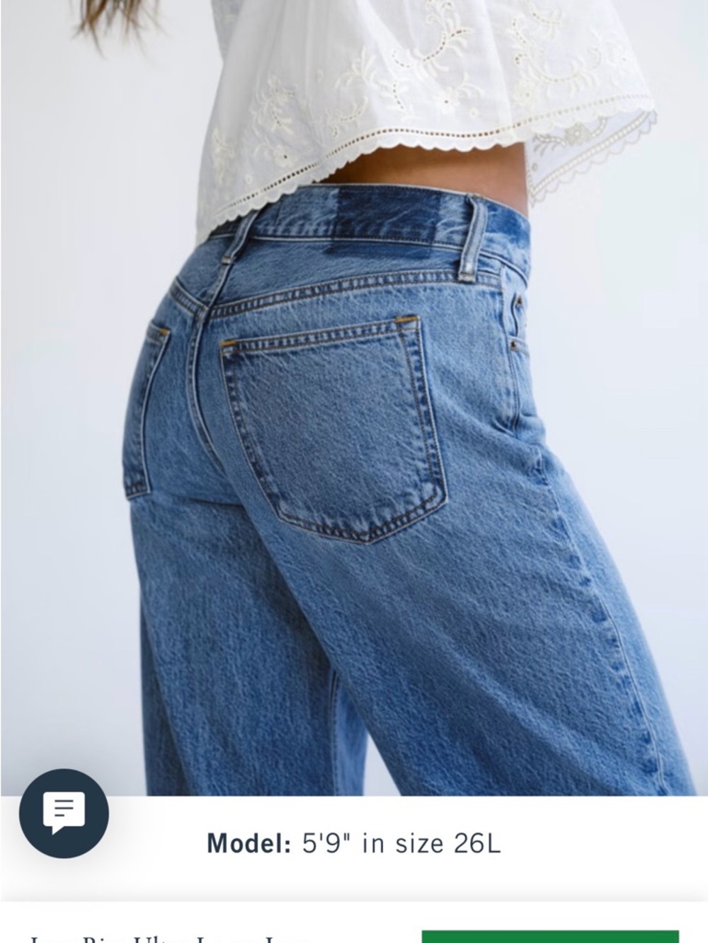 Abercrombie & Fitch Ultra Loose Low Rise Jeans in Medium Wash